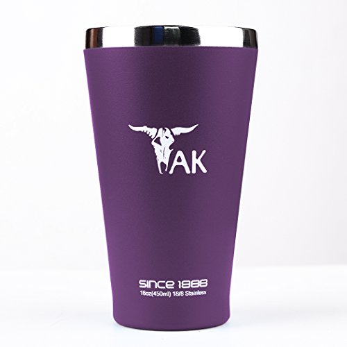 TAK 450ml Doppelschalig Edelstahl Trinkflaschen Trinkbecher Flasche Kaffeetasse Beer Tea Cup für Hält Hot Kaltgetränke