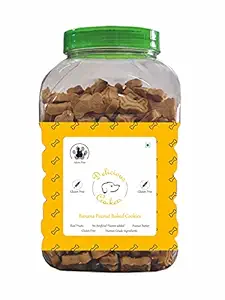 Adore Pets Delicious Crackers Banana Peanut Baked Cookies, 900grams (Gluten Free)