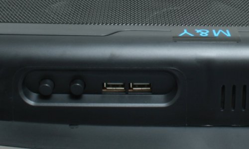 flach T5 Kühler mit 5x Lüfter Laptopküler Cooling pad Notbookkühler Laptopkühler für 14 / 15 / 17 ZOLL BLAUE LED - 3
