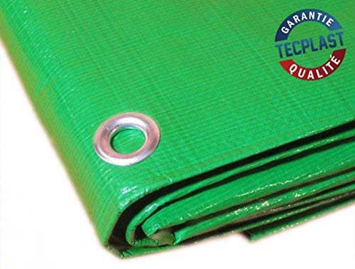 Lona de protección 5 x 8 m. 250 G/m² - Plástico - Exterior - Impermeable, de techado, para obras.