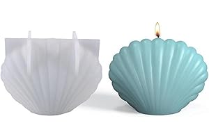 HAOWUL 3D Ocean Shell Candle Mould DIY Plaster Craft Mould Home Decor Craft Mould Handmade Candle Making Supplies Handmade Gifts