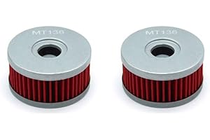MEXITAL confezione da 2 Motocicletta Filtro Olio per GZ250 MARAUDER 250 (1999-2010) DRZ250 250 (2001-2007) VL125LC INTRUDER 125 (2000-2006)