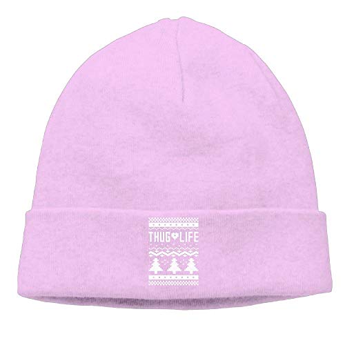 Preisvergleich Produktbild Nazhihat Men Thug Life Christmas Warm Skiing Black Beanies Tough Headwear