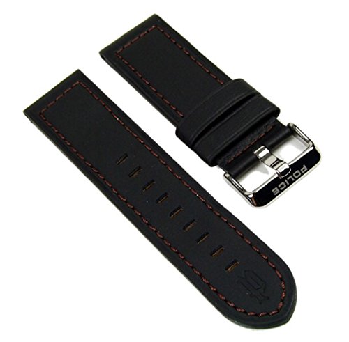 Police Ersatzband Uhrenarmband Leder Band 24mm schwarz/Braun fr Lancer Herrenuhr P12591JS-14 Police Ersatzband Uhrenarmband Leder Band 24mm schwarz/Braun fr Lancer Herrenuhr P12591JS-14