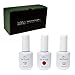 BMC UV LED Gel Nail Art Polish 3pc Kit One Color Red Top Base Coat Manicure Set