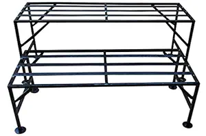 A-One Steels Iron 2-step Plant Stand, Black, 28 IN, 2 Pieces