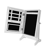 Miadomodo Schmuckschrank Spiegelschrank – (B/H/T): ca. 37/62/22 cm – schwarz oder weiss - 3