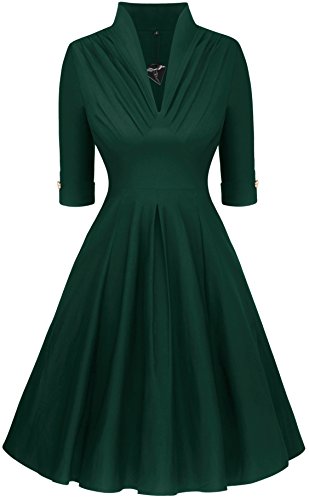 Angerella Vintage Ocasional clásico de 1950 Vestido de Swing Junior V