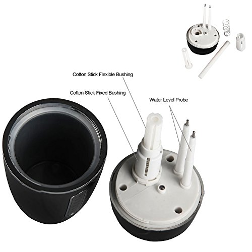 Auto Ultraschall Luftbefeuchter, YOKKAO 180ml USB Lufterfrische Powered Cool Mist Auto Luftreiniger für Auto – Schwarz - 4