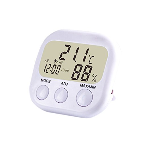 Yongse Thermo-Hygrometer mit Innentemperatur/Luftfeuchtigkeit Zeiger und Uhr (1 Stück) - 2