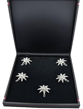 Sissi Sisi Stern Haarsterne - SET mit 5 Stück - Stern mit 8 Zacken Größe 3,5cm, Haarschmuck, Hochzeitsschmuck,...