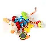 HENGSONG Bunt Babyspielzeug Kleinkindspielzeug Plüschtiere Kinderwagenkette Spirale Spielzeug für Babyschale Kinderwagen Kinderbetten - 7