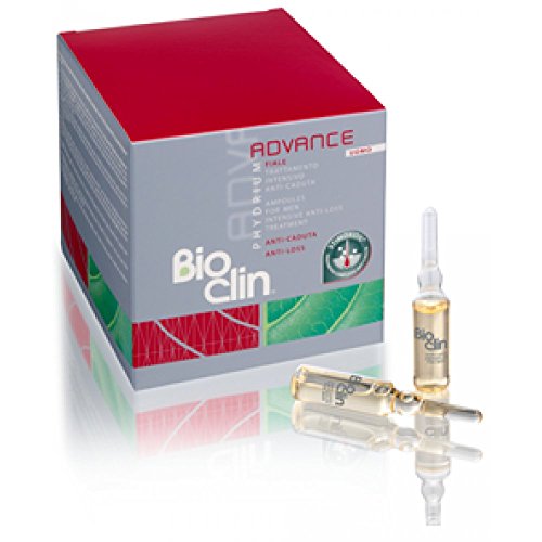 Ist.Ganassini 4062 Bioclin Phydrium Adance, Trattamento Intensivo Anticaduta per Uomo, 15 fiale x 5 ml