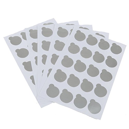 100Pcs Disposable Aluminum Foil Gasket Eyelash Glue Holders for Crystal Glue Rings