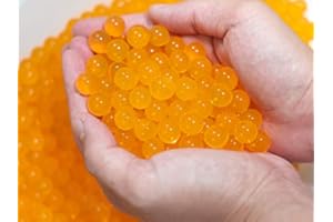 Risai Bolas de Gel de Agua, Perlas de Agua no tóxicas Que Crecen en Agua, Perlas de Agua para jarrones decoración Plantas Flores, 5000 Piezas, Naranja 100 g
