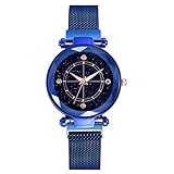 TWISFER Damen Uhren Frauen Mode Diamant schneiden Sternenhimmel Zifferblatt Mesh Magnetschnalle Riemen Armband Armbanduhr Bracelet Women Watches