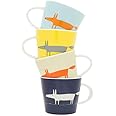 Scion Living - Keith Brymer Jones Collaboration Range - Mr Fox Ceramic Mug - Gift Boxed - Espresso Cup Set of 4 - Multi - (One Size)