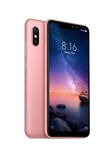 Xiaomi Redmi Note 6 Pro - Smartphone de 6.26" (4G, Octa-Core Snapdragon 636, RAM de 4 GB, Memoria de 64 GB, cámara Dual de 12+5 MP, Android) Color Oro Rosa