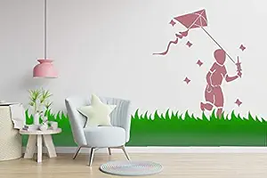 Berger Paints Easy Clean Boy with Kite Plastic Stencil 16.53 x 11.69 inches (Multi, Pack of 1)