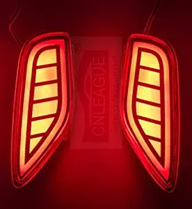 OnWheel FurnishMyAuto Car Exterior Back Bumper LED Rear Reflector Light for Kia Seltos 2019 Model with Dual Function, Parking and Braking (Type C)