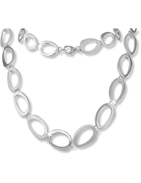 SilberDream Kette Oval offen silber 925er Sterling Vollsilber 45cm Damen Halskette SDK433
