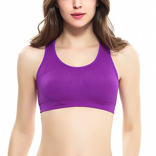 COCO TOE® Damen Sport BH Fitness Yoga BH Ohne Bügel schnelltrocknende Shockproof Sport Bra