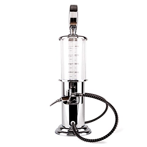 oneConcept Hazlehov Duett Drankpomp, inhoud 2 x 450 ml, benzinepomp-look met slangetjes en tapkraantjes, zilverkleurig - 3