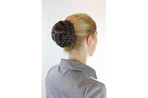 WIG ME UP Perruque brune sophisitiquée, tresse, chignon, style foklorique. N796-6