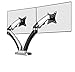 Produktbild STANDMOUNTS Dual Monitor Tischhalterung Drehbar Neigbar Monitorhalterung mit Gasdruckfeder für OLED LED LCD Bildschirme 17“-27“ Zoll VESA min. 75x75 max. 100x100 Monitorhalterung F180 Schwarz