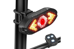 FLANLIY Clignotant VéLo LED, Clignotant Trotinette Electrique Ipx6 éTanche,Feu Arriere Velo Intelligents avec TéLéCommande,Clignotant De VéLo Rechargeable USB avec Klaxon 120 DB,pour La Conduite De Nuit