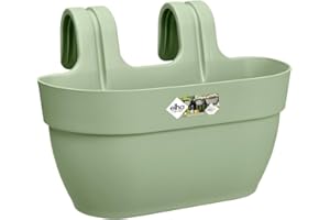 Elho Vibia Campana Easy Hanger M 36 - Planteur pour Balcon & Extérieur - Ø 36.0 x H 26.5 cm - Vert/Vert Pistache