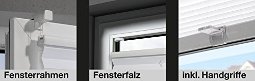 mydeco® 75×130 cm [BxH] in weiß – Waben- Plissee Jalousie ohne bohren, Rollo für innen incl. Klemmträger (Klemmfix) – Sonnenschutz, Sichtschutz für Fenster - 2