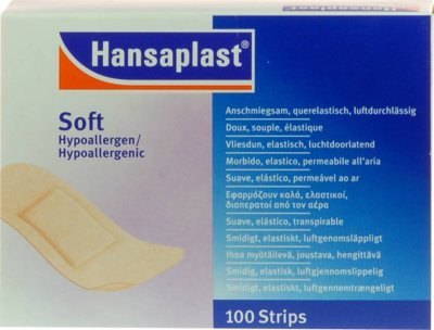 HANSAPLAST Soft Strips 3,0x7,2 cm 100 St Pflaster