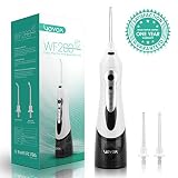 ✔ IMPERMEABLE, INALÁMBRICO Y RECARGABLE - No hay necesidad de preocuparse por el cable o la fuga de electricidad, este irrigador bucal inalambrico es impermeable IPX7 y está equipado con una batería de litio recargable y duradera de 1500MAH, con solo 4 horas de carga puede llevar 1 semana de uso.