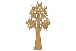 DETONTSAI N.1 Árbol decorativo de cartón color habana 88,5 cm para decoración de bodas, Tableau Mariage y escaparates para decoración de teatros