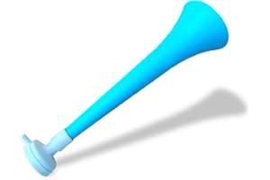 FUN FAN LINE - Pack 3 Corno di plastica/Vuvuzela Horn. Strumento Accessorio per Feste calcistiche e Sportive. Trombetta d'Aria rumorosa per l'animazione.