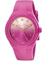 Marc Jacobs Women's 37mm Pink Rubber Stainless Steel Case Quartz Watch MBM5538