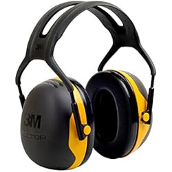 3M Peltor X2A X-Series Over-the-Head Earmuffs, Black and Yellow, Pack of 1