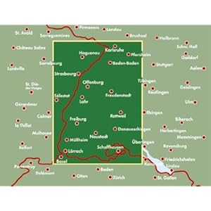 Selva Negra, mapa de carreteras. Escala 1:150.000. Freytag & Berndt. (Road Maps)