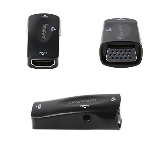 IDEAPRO HD 1080p HDMI-Buchse auf VGA-weibliche Konverter Adapter Dongle mit 3,5 mm Audio für Laptop PC Projektor HDTV PS3 Xbox STB Blu-Ray DVD - 5