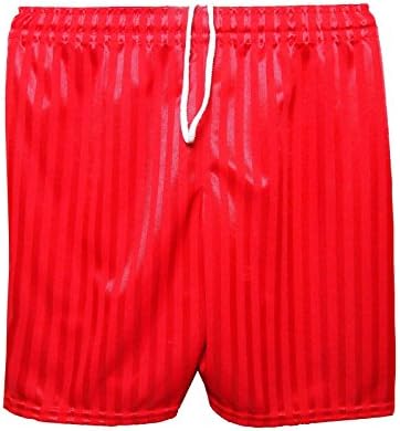 VogueLand Shadow Stripe School Shorts Gym PE Running Exercise Sports Boxing Boxer (Red, 9-10 Years)