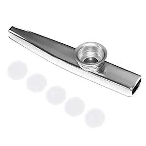 Generic Aluminium Alloy Kazoo with Diaphragm Silver-15013494MG