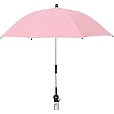 Stoelparaplu met Klem Draagbare Clip op Paraplu voor Strandstoelen Outdoor Patio Kinderwagen Rolstoelen Golfkarretjes(Roze