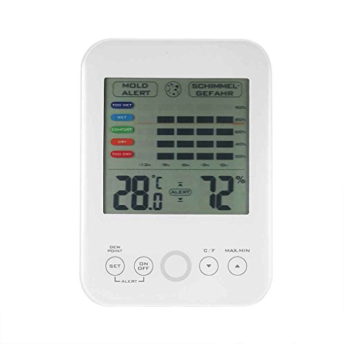 Termometro igrometro digitale LCD, termometro igrometro interno con