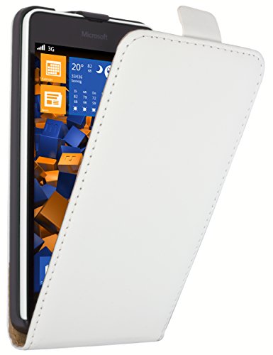 Preisvergleich Produktbild mumbi Flip Case für Microsoft Lumia 535 Tasche weiss