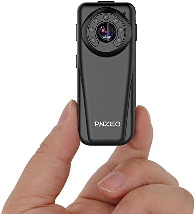 PNZEO Mini Camera Spy camera Hidden Camera 1920x1080P Full HD Infrared night-vision Camera the portable camera recorder Wide-angle sports Cameras Body-worn camera Supports 128GB Micro SD Card
