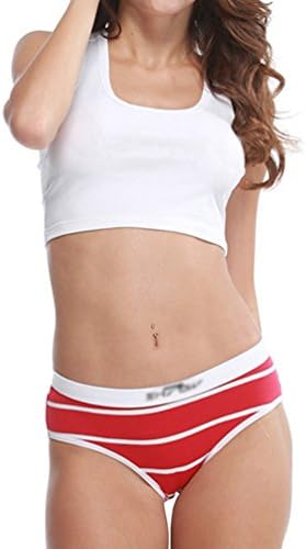 Anguang Men &amp; Women Underwears Unisex Intimates Shorts Boxer Briefs Underpants Knickers Red 2 M