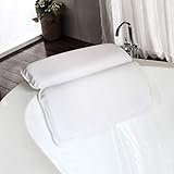 PUDDINGHH Oreiller de Bain | Meilleurs Coussins de Bain Pour Tête et Cou Avec 7 Ventouses | Coussin de Bain de luxe Pour un dos Ergonomique