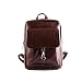 Produktbild Retro College Mad Horse PU Leder Doppel Schulter Tasche Student's Rucksack Paar Tasche Computer Tasche , Braun