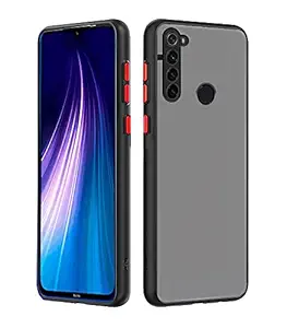 Pikkme Mi Redmi Note 8 Back Cover Case | Smoked Protective Shockproof Soft Touch | 360 Degree Protection | Hard Back Case Cover for Redmi Note 8 (Black)